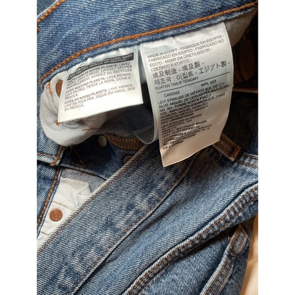 Levi's 501 Jeans Button Fly Straight Leg Denim Classic Fit Mens Size - Picture 7 of 9